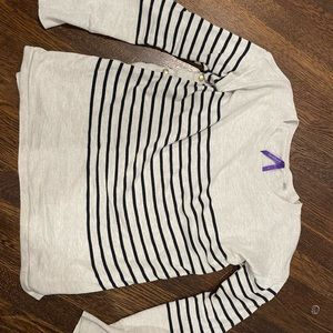 Beautiful Maternity and Nursing sweater with nautical button detail.